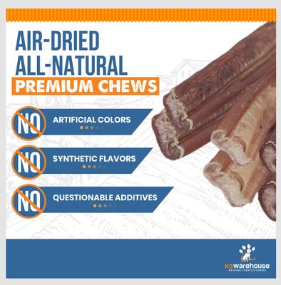 Show full view: K9warehouse Thin 12-inch Bully Sticks Dog Treats, 12 count slide 7 of 8