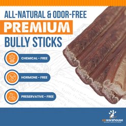 K9warehouse Thin 6-in Bully Sticks Dog Treats, 6 count slide 2 of 6