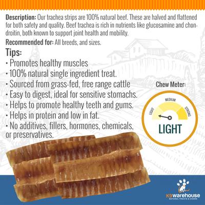 Show full view: K9warehouse Trachea Flats Beef Flavored Dog Chews, 12 count slide 6 of 7