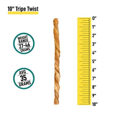 Show full view: K9warehouse Tripe Twist 10-inch Beef Flavored Dog Chews, 12 count slide 5 of 8