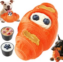 KADTC 2 in 1 Durable Croissant Fillable Freeze Dog Chew Toy