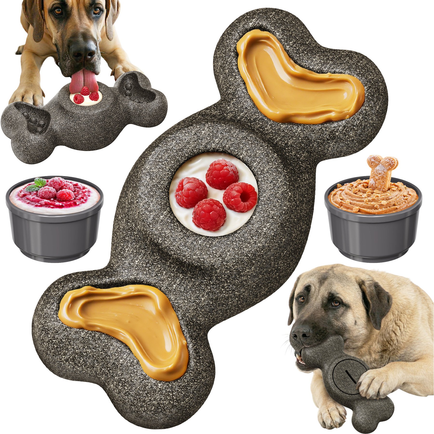 KADTC 2-in-1 Durable Freeze Bone Fillable & Chew Dog Toy, X-Large