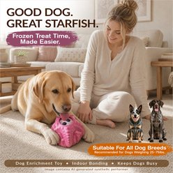 KADTC 2 in 1 Durable Starfish Fillable Freeze Dog Chew Toy slide 2 of 8