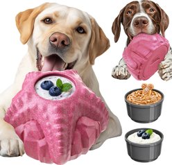 KADTC 2 in 1 Durable Starfish Fillable Freeze Dog Chew Toy