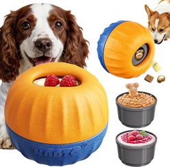 KADTC 3-in-1 Freeze Treat Dispenser Ball Chew Dog Toy, Medium