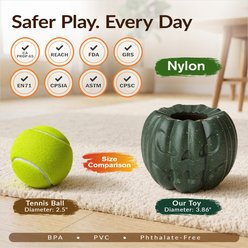 KADTC 3 in 1 Pumpkin Fillable Freeze Enrichment Dog Treat Dispenser Chew Toy slide 2 of 9