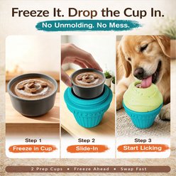 KADTC All IN ONE 3 in 1 Ice Cream Fillable Freeze Enrichment Dog Treat Dispenser Chew Toy, X-Large slide 2 of 9