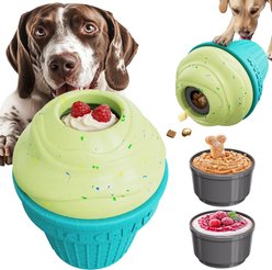 KADTC All IN ONE 3 in 1 Ice Cream Fillable Freeze Enrichment Dog Treat Dispenser Chew Toy, X-Large