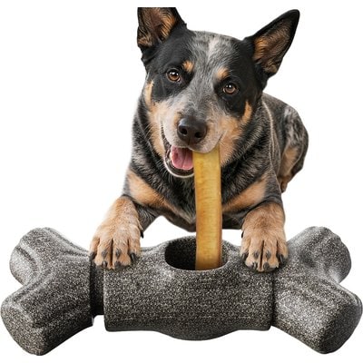 KADTC KADTC Durable Bully Stick Holder Dog Toy, Brown, X-Large