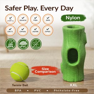 KADTC Frost Lick 2 In 1 Dog Fillable Chew Enrichment Puzzle Toy, Green, X-Large