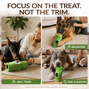 KADTC Frost Lick 2 In 1 Dog Fillable Chew Enrichment Puzzle Toy, Green, X-Large