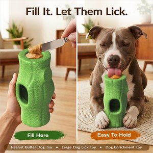 KADTC Frost Lick 2 In 1 Dog Fillable Chew Enrichment Puzzle Toy, Green, X-Large