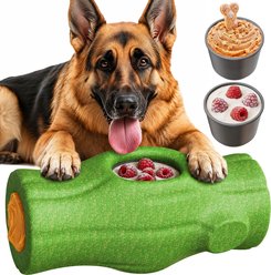 KADTC Frost Lick 2 In 1 Dog Fillable Chew Enrichment Puzzle Toy, Green, X-Large