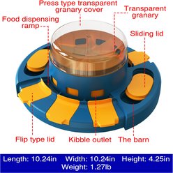KADTC Granary Puzzle Dog Feeder Toy, Blue/Orange slide 2 of 7
