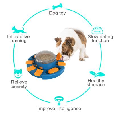 Show full view: KADTC Granary Puzzle Dog Feeder Toy, Blue/Orange slide 3 of 7