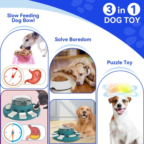 KADTC Press Feeder Puzzle Dog Feeder Toy Yellow