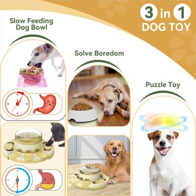 Show full view: KADTC Press Feeder Puzzle Dog Feeder Toy Yellow slide 3 of 7