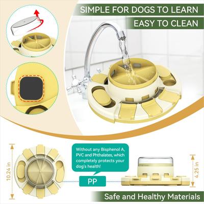 Show full view: KADTC Press Feeder Puzzle Dog Feeder Toy Yellow slide 7 of 7