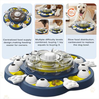 Show full view: KADTC Wisdom Wheel Puzzle Dog Feeder Toy, Blue slide 2 of 7
