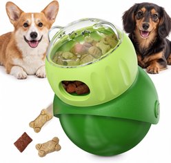 KADTC Wobble Dog & Cat Treat Dispensing Toy, Green, Small
