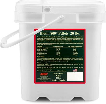 Show full view: Kaeco Biotin 800 Molasses Pellets Horse Hoof Care Supplement, 20-lb tub slide 2 of 7