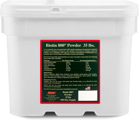 Show full view: Kaeco Biotin 800 Powder Horse Hoof Care Supplement, 35-lb bucket slide 2 of 6