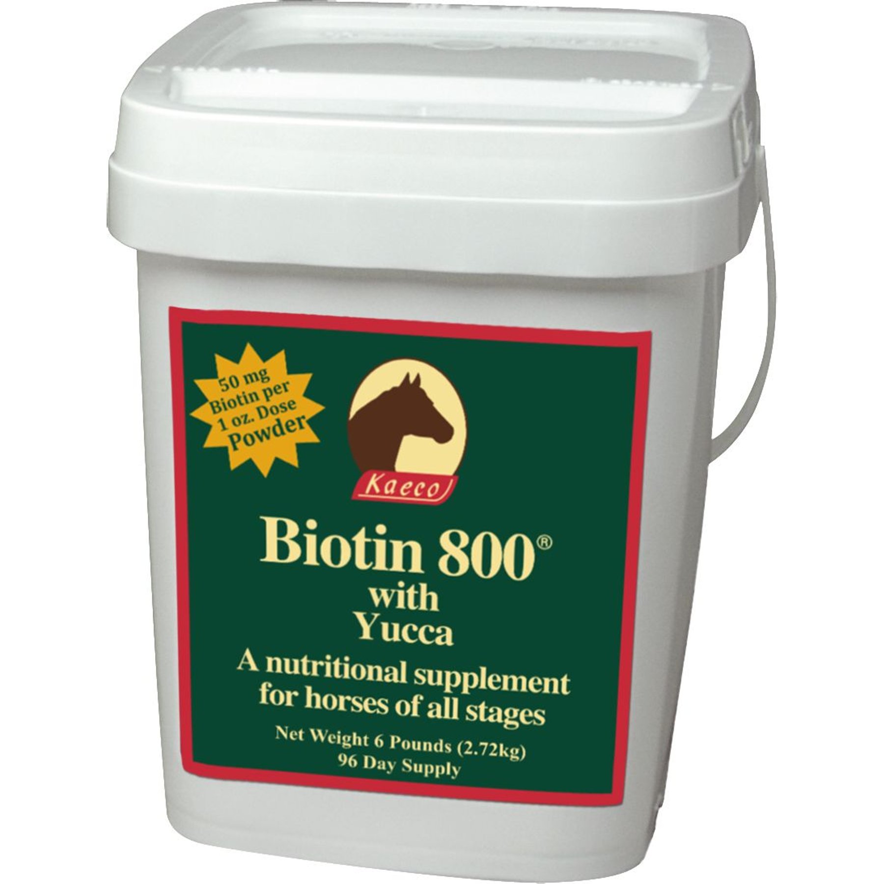 Kaeco Biotin 800 Powder Horse Hoof Care Supplement, 6-lb tub