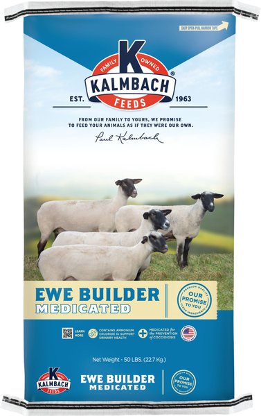 Kalmbach Feeds 16% Ewe Builder Pellets Sheep Feed, 50-lb bag