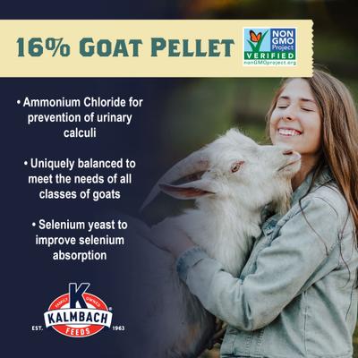 Show full view: Kalmbach Feeds 16% Non-GMO Pelleted Goat Feed, 50-lb bag slide 4 of 7