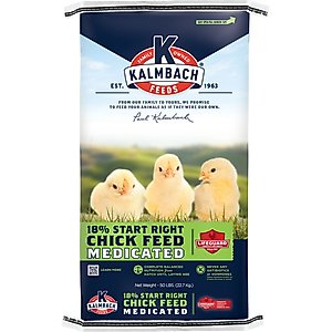 Kalmbach Feeds 18% Protein Start Right Medicated Chick Feed, 50-lb bag