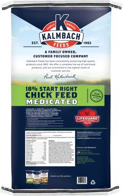 Show full view: Kalmbach Feeds 18% Protein Start Right Medicated Chick Feed, 50-lb bag slide 2 of 11