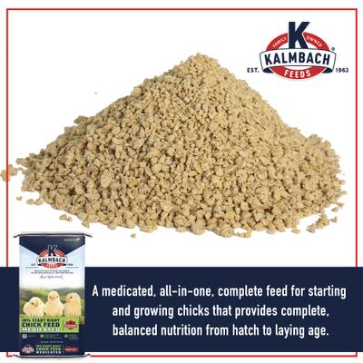 Show full view: Kalmbach Feeds 18% Protein Start Right Medicated Chick Feed, 50-lb bag slide 3 of 11