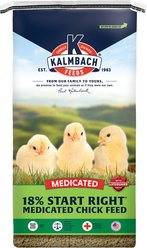 Kalmbach Feeds 18% Protein Start Right Medicated Chick Feed, 50-lb bag