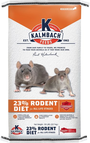 Kalmbach Feeds 23% Rodent Diet Cubes Rats & Mice Food, 50-lbs bag