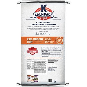 Kalmbach Feeds 23% Rodent Diet Cubes Rats & Mice Food, 50-lbs bag