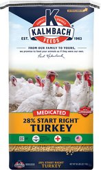 Kalmbach Feeds 28% Start Right Medicated Turkey Feed, 50-lb bag