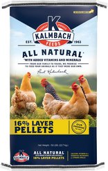 Kalmbach Feeds All Natural 16% Layer Pellets Chicken Feed, 50-lb bag
