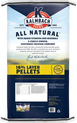 Show full view: Kalmbach Feeds All Natural 16% Layer Pellets Chicken Feed, 50-lb bag slide 2 of 7