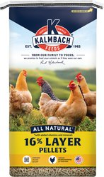 Kalmbach Feeds All Natural 16% Layer Pellets Chicken Feed, 50-lb bag