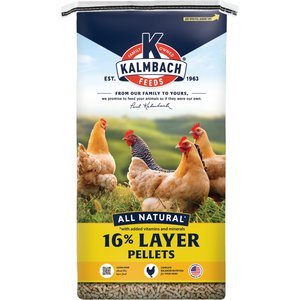 Kalmbach Feeds All Natural 16% Layer Pellets Chicken Feed, 50-lb bag