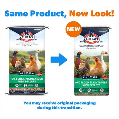 Show full view: Kalmbach Feeds All Natural 16% Protein Flock Maintainer Pellet Poultry Feed, 50-lb bag, bundle of 2 slide 2 of 9