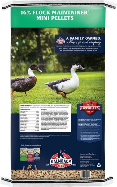 Kalmbach Feeds All Natural 16% Protein Flock Maintainer Pellet Poultry Feed