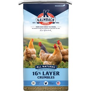 Kalmbach Feeds All Natural 16% Protein Layer Crumbles Chicken Feed, 50-lb bag