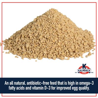 Show full view: Kalmbach Feeds All Natural 17% Protein Hi Omegga Layer Crumbles Chicken Feed, 50-lb bag slide 4 of 11
