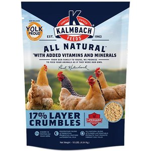 Kalmbach Feeds All Natural 17% Protein Layer Crumbles Poultry Feed, 10-lb bag