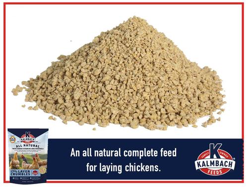Show full view: Kalmbach Feeds All Natural 17% Protein Layer Crumbles Chicken Feed, 10-lb bag slide 3 of 10