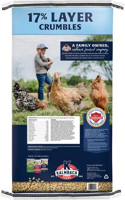 Show full view: Kalmbach Feeds All Natural 17% Protein Layer Crumbles Chicken Feed, 50-lb bag slide 2 of 8