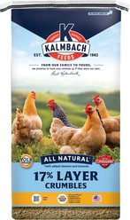 Kalmbach Feeds All Natural 17% Protein Layer Crumbles Poultry Feed, 50-lb bag