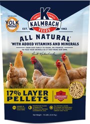 Kalmbach Feeds All Natural 17% Protein Layer Pellets Chicken Feed, 10-lb bag