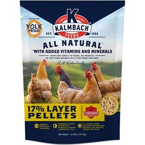 Kalmbach Feeds All Natural 17% Protein Layer Pellets Chicken Feed, 10-lb bag
